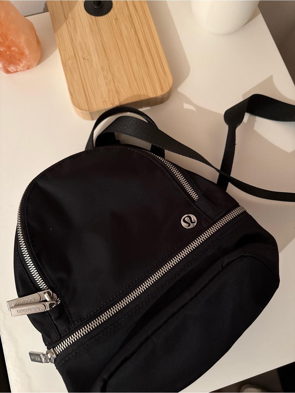 lululemon athletica Black Mini Backpack Crossbody